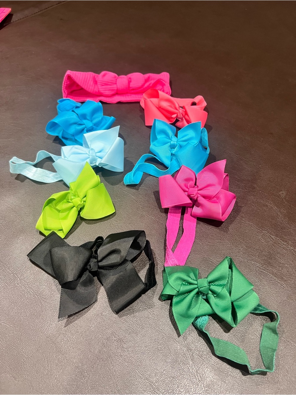 Multi-colored bow headbands